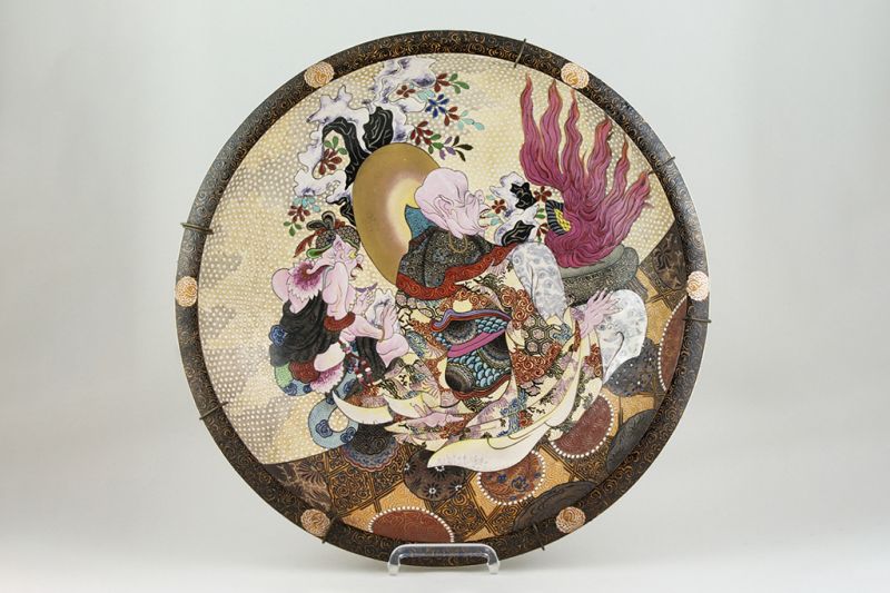 Dísztál - japán fametszetet imitáló dekorral, Zsolnay-gyár