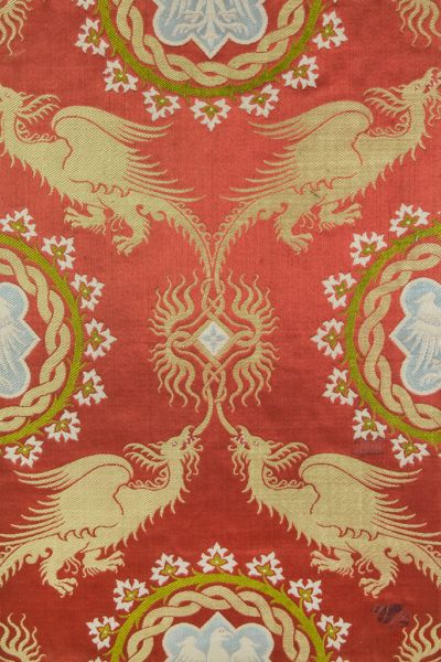 Selyemszövet - 14. századi szövetet imitáló mustrával, Philipp Haas & Söhne