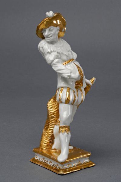 Kisplasztika - commedia dell'arte szereplő -Pulcinella (?) 