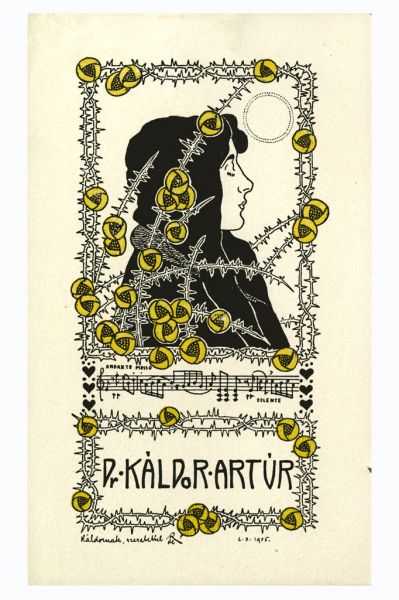 Ex libris - Dr. Káldor Artúr, Rozsnyay Kálmán, 1905