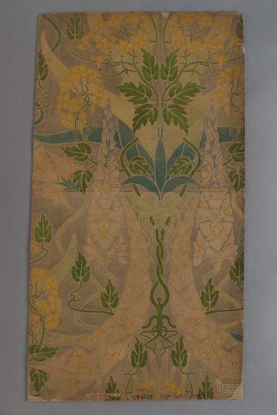 Tapétaterv, James Grimstone tervező, 1898, Glasgow