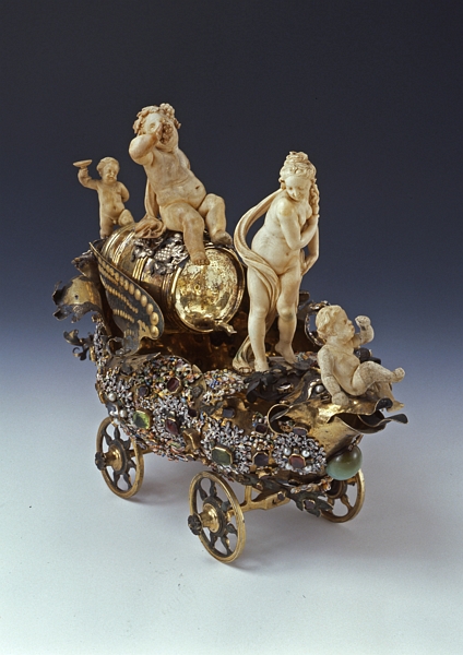 Bacchus diadala, augsburgi asztaldísz, 1660-65