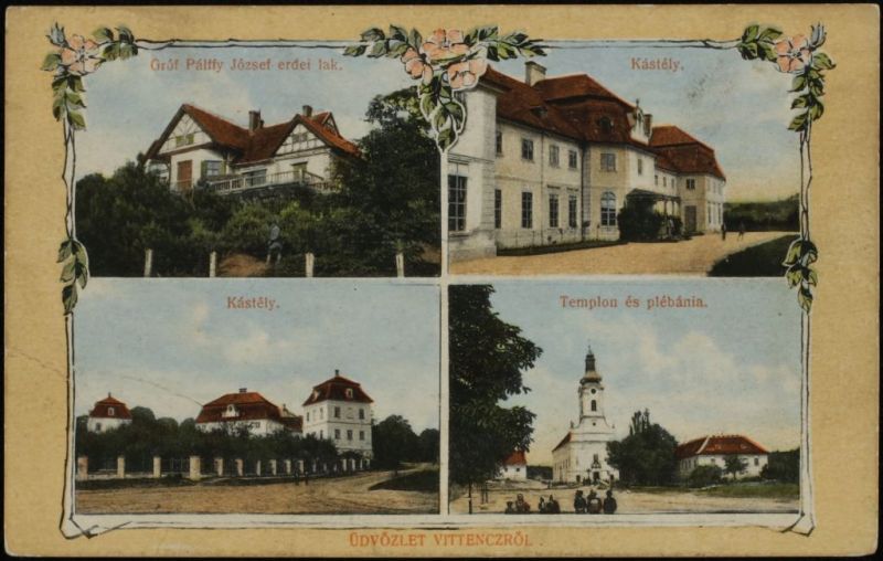 Képeslap - Vittenc, Pálffy-kastély