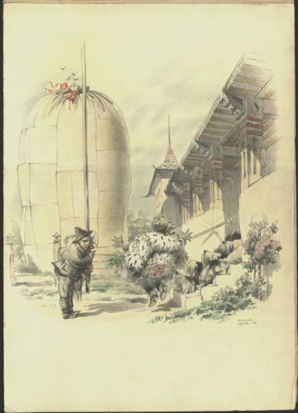 Meseillusztráció - Buli Jankó című rajzsorozathoz, Jaschik Álmos, 1944