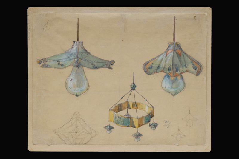 Terv – csillár, 1905, Darilek Henrik (1878 - 1963) / tervező és rajzoló