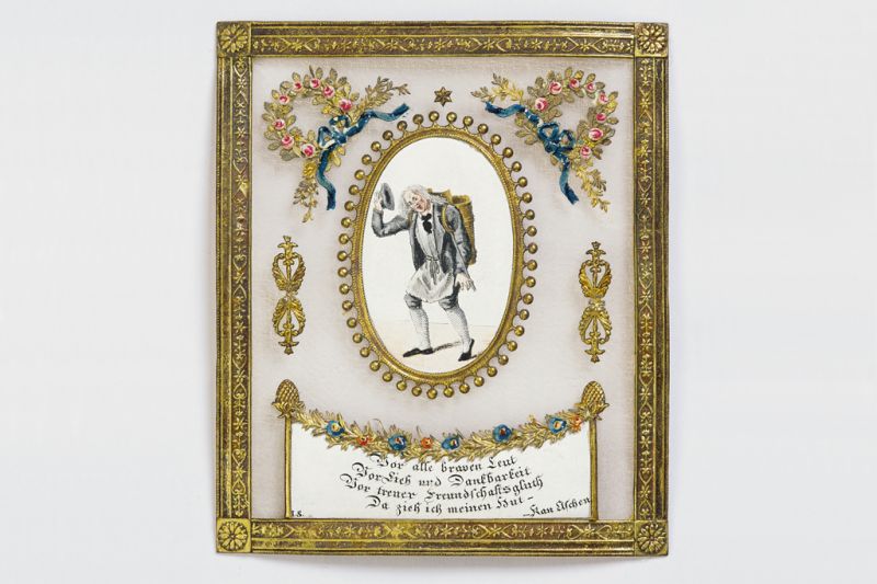 Köszöntőkártya - ún. Kunstbillet, Johann Joseph Endletzberger, 1820-1830, Bécs