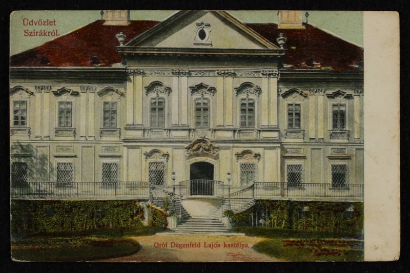 Képeslap - Szirák, Dégenfeld-kastély, Schőn László kiadása, 20. század eleje