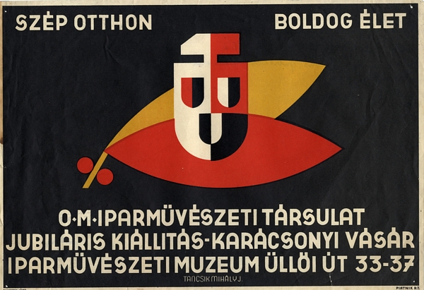 Táncsik Mihály: Az O. M. Iparművészeti Társulat jubiláris kiállításának plakátja, 1937