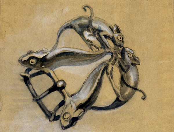 Krieger Béla: Övcsat-terv, 1898 körül. 