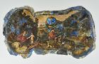 Restaurálás előtt: A Paradicsomkert Éva teremtésével (recto). Fotó: Iparművészeti Múzeum