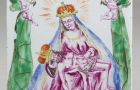 Kerámiakép - a sasvári Pieta ábrázolásával