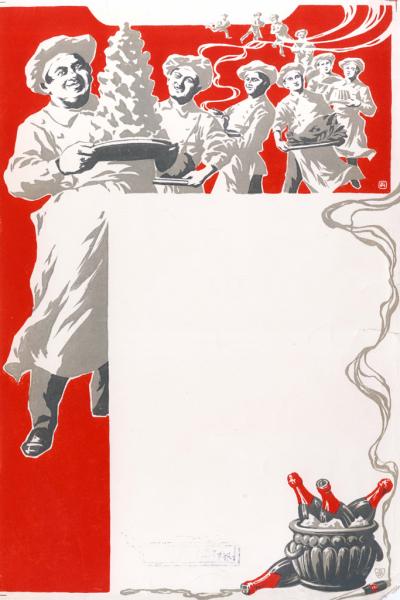 Próbanyomat - étlapterv, 1914