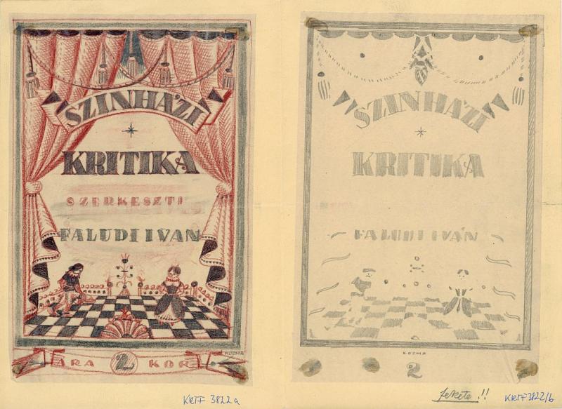 Terv - Színházi Kritika címlapja (Kozma Lajos, 1934)