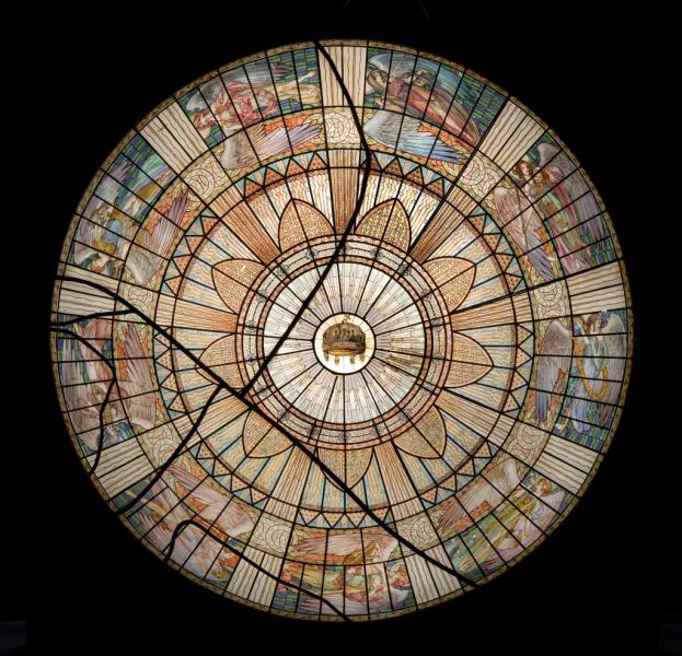 Model for stained glass ceiling, design by Géza Maróti (Rintel), executed by Miksa Róth, 1913, inv.no. 61.265.1
